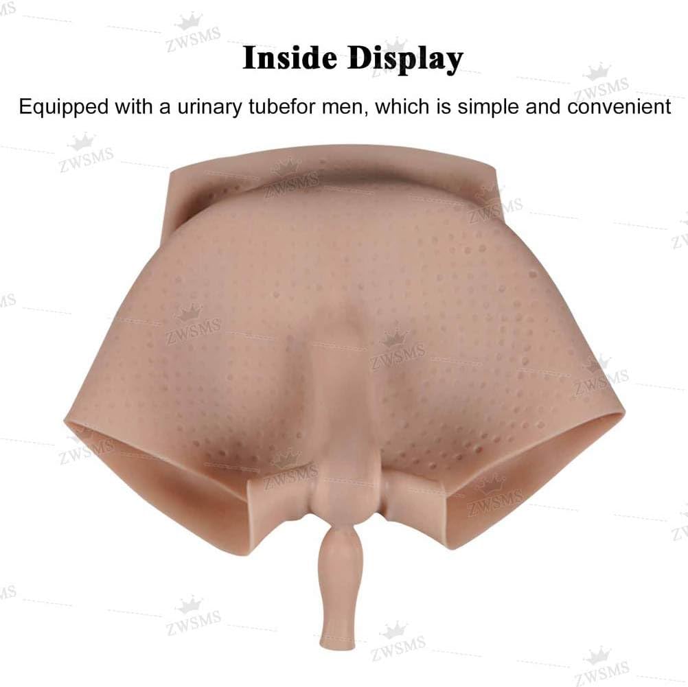 Silicone Fake Vagina Pants Butt Lifter Underwear Men's Transgender Hiding Gaff Panties for Crossdresser