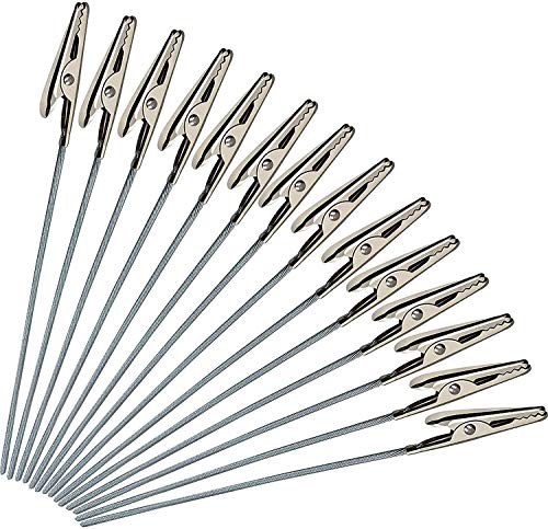 EVOIO 50 Stück Krokodilklemmen für Airbrush Hobby Modellteile Metall Draht Verschluss Stick Cover