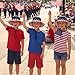 Durio Outdoor Kids Sun Hat UPF50+ Sun Protection Kids Bucket Hat Wide Brim Fishing Beach Hiking Safari Hats for Boys Girls American Flag 5-13 Years