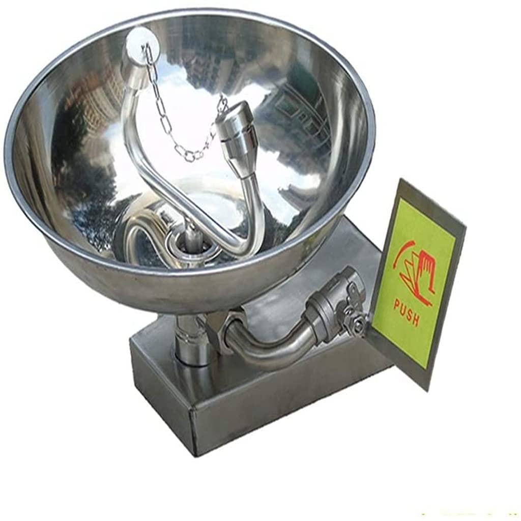 Lavage oculaire d'urgence en acier inoxydable, station murale double tête haut de gamme