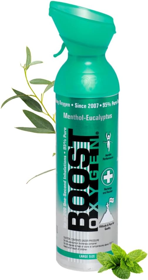Boost Oxygen Natural Energy in a Can, Menthol, 22 Ounce