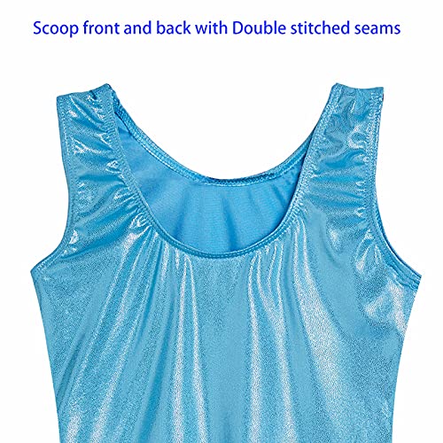 Image of Domusgo Toddler Leotard Gymnastics Long Sleeve, Sparkly Tumbling Dance Leotards for Baby Girls Kids Teens 2-14 Years