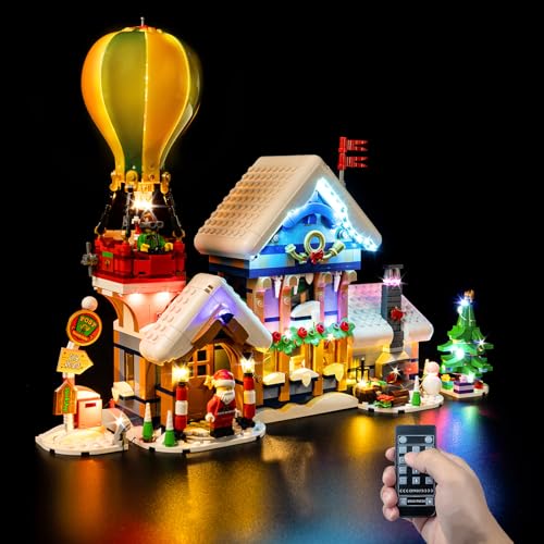 Kyglaring Kit de iluminación LED para Leg0 Santa's Post Office Model Set, compatible con Leg0 10339, leg0 sets no incluidos (control remoto