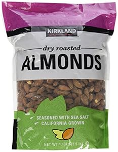 Image of Kirkland Dry Roasted Almonds Net wt 1.13kg(2.5 lb)