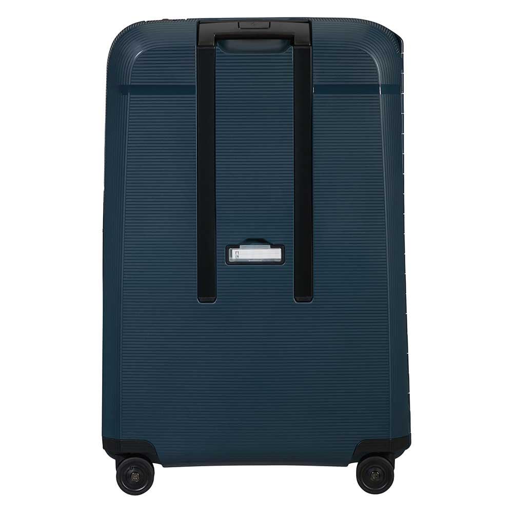Samsonite Magnum Eco Spinner 75 cm (28 in) Grande Bagaglio Trolley Bag, Blu, Doppi fiocchi in alluminio resistente e leggero