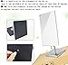 ELORES Mirrors Makeup Mirror, Rectangular Vanity Mirror,360°Rotation Folding Portable Desk Vanity Mirror with Stand Shower Shaving Cosmetic Mirror Square Bathroom Beauty Mirror
