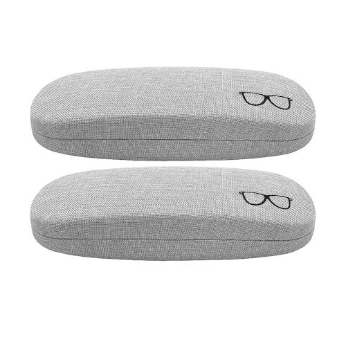 Image of ABAJI Eyeglasses Case Kids Students Reading Glasses Organizer Hard Shell Lint Lining Snap Close Men Women Boys Girls