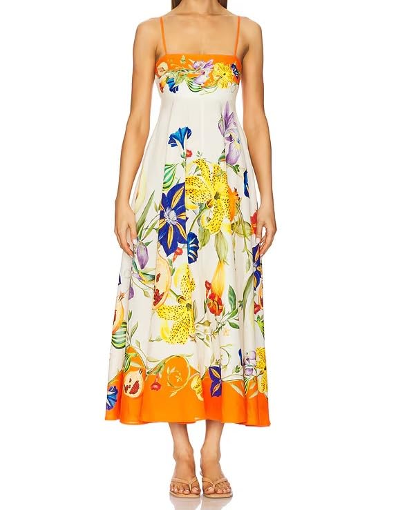 Women's Flowing Graffiti Printed Dress Boho Maxi Dresses Sleeveless Spaghetti Strap Colorful A-line Beach Sunshine Dress3