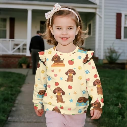 Girls Sweatshirt Kids Ruffle Long Sleeve Pullover Sweatshirts Fall Cropped Crewneck Tops4