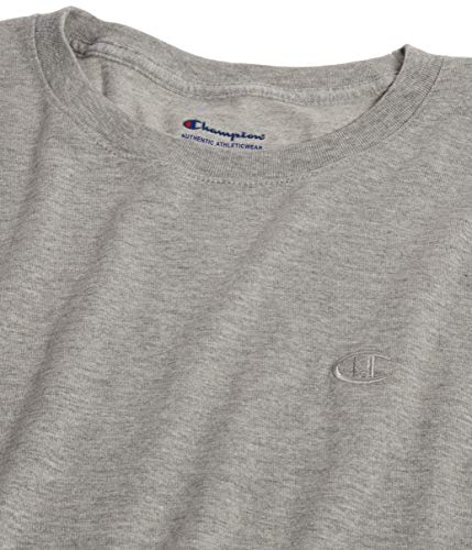 Champion Men's Classic Jersey Long Sleeve T-Shirt, Oxford Gray, L