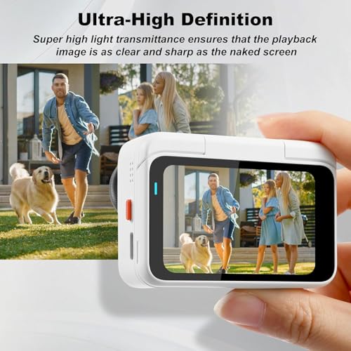 Image of M.G.R.J Tempered Glass Screen Protector for Insta360 GO Ultra Action Camera (Set of [2] Screen Tempered Glass & [2] Lens PET Protector) [2+2 Pack] (Transparent)