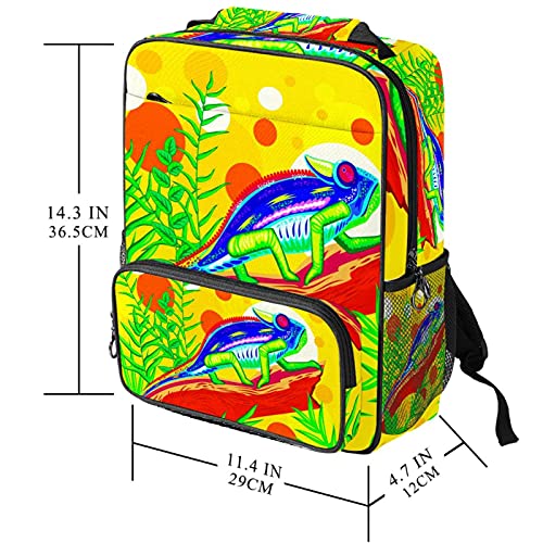 Sac à dos ordinateur portable et sac de travail tendance avec imprimé caméléon