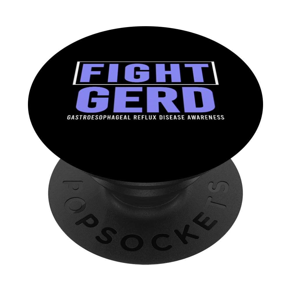 GERD Fight Gastroesophageal Reflux Disease T-Shirt GERD PopSockets Swappable PopGrip, Black