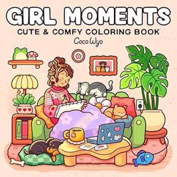 Paperback Girl Moments: Coloring Book for Adults and Kids Book