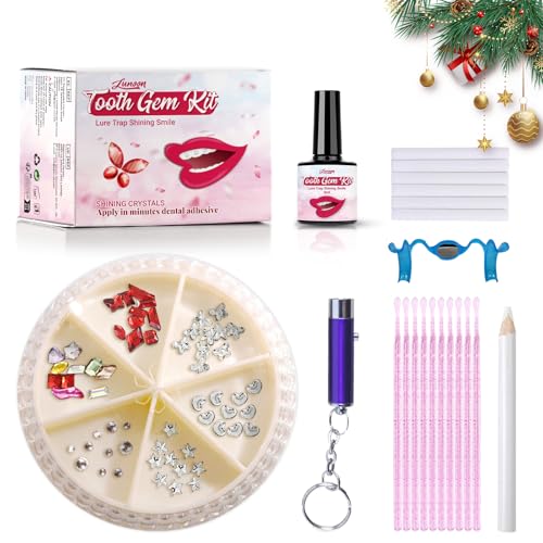 LMDGDS Tooth Gems Kit for Teeth, Teeth Jewelry for Women Teeth Gems Kit DIY Tooth Gem for Men & Women