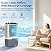 AKIRES 45" Large Swamp Cooler,5100 CFM Evaporative Air Cooler,16.5 Gal Water Tank Portable Air Cooler,120°Oscillation with Remote Control,12H Timer,3 Modes & Wind Speeds for Outdoor Indoor Use,Black
