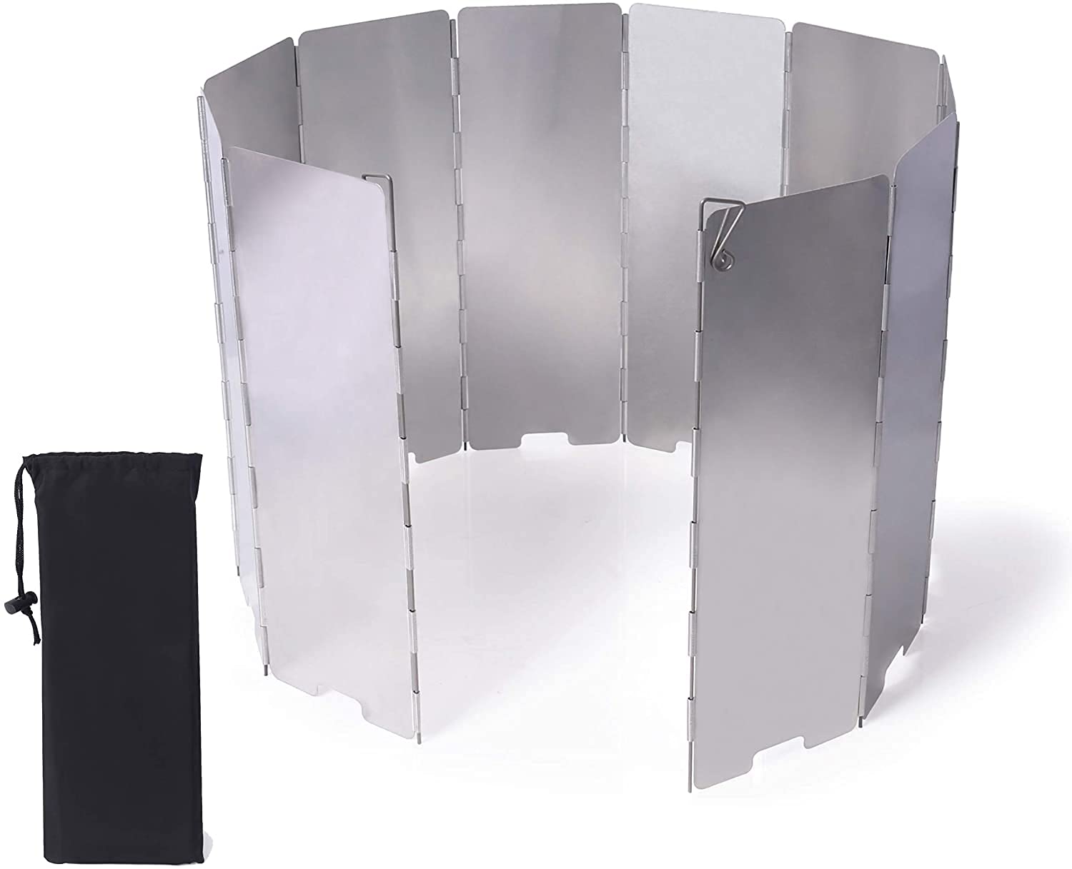 HIKEMANStove Windscreen for Backpacking - 10/12 Aluminium Plates Stove Windshield Burner Screen for Block The Wind in Camping Hiking Picnic Cooking