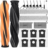 20 Stück Aqua 10 Ultra Zubehör für Dreame Aqua10 Ultra Saugroboter, 1 Hauptbürste 6 Staubbeutel 2 Rollen-Wischtuch 2 HEPA Filter 6 Seitenbürste 1 Reinigungszubehör 1 Schraubendreher Ersatzteilset