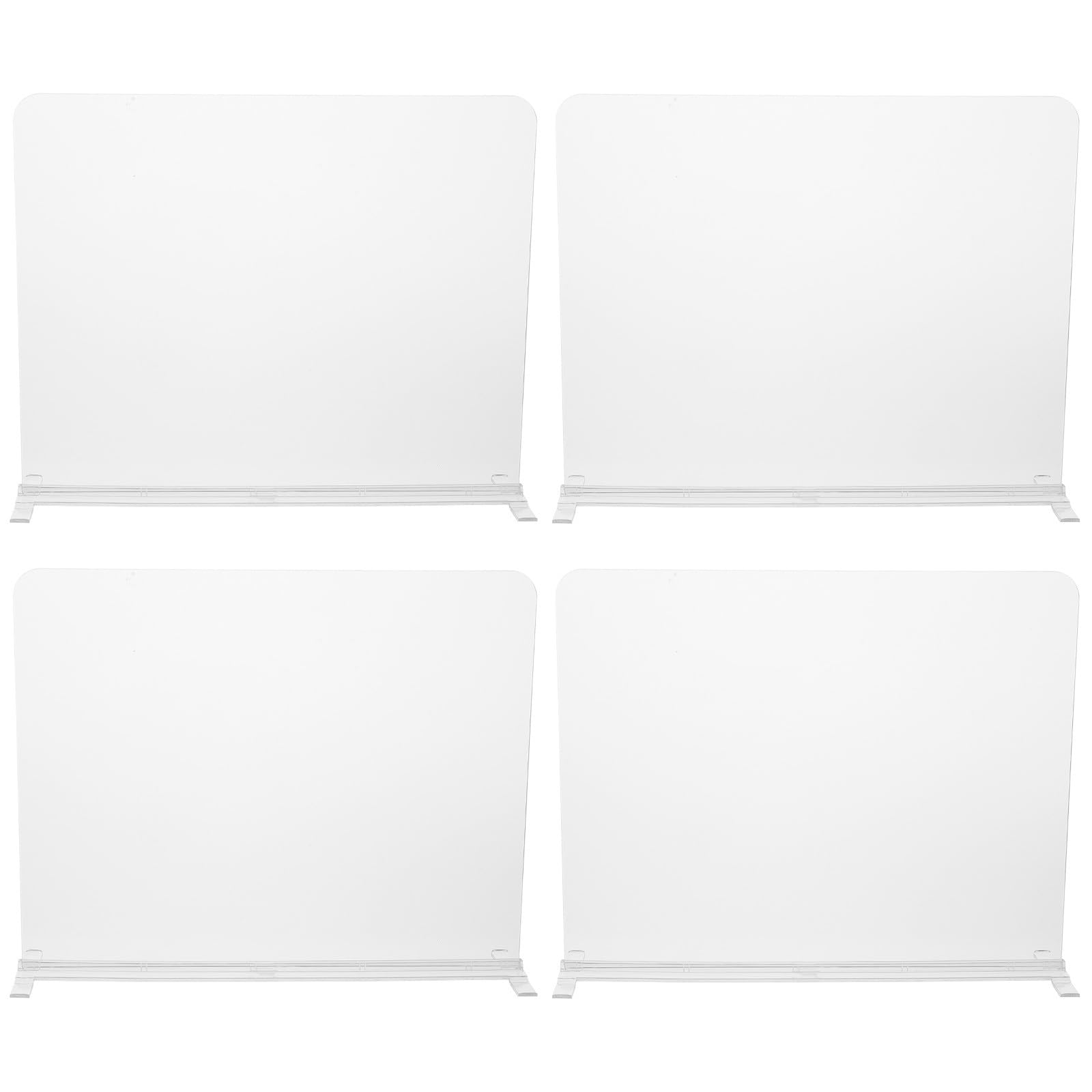 4 Divisores de Estantes Acrílicos Transparentes, Separadores Desmontables para Armarios y Estantes, Organizador de Almacenamiento para Ropa y Accesorios, Paquete de 4 Unidades,