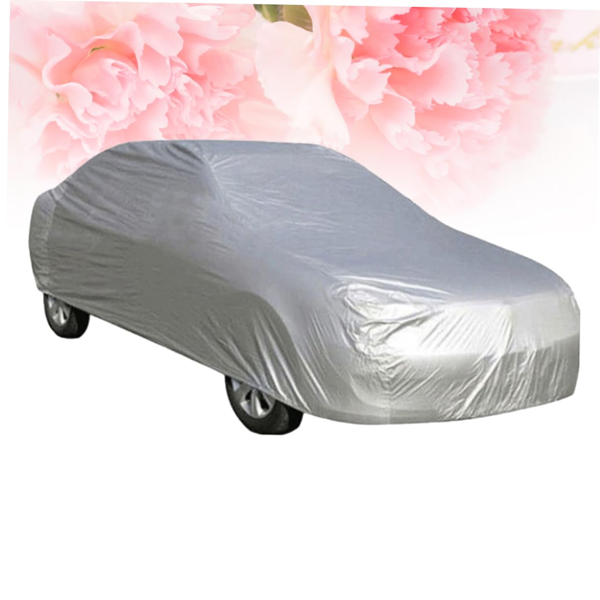 Anneome Car Sunscreen Cover Car Cover for Silver Outdoor Vehicle Against Rain Sun and for — view 8
