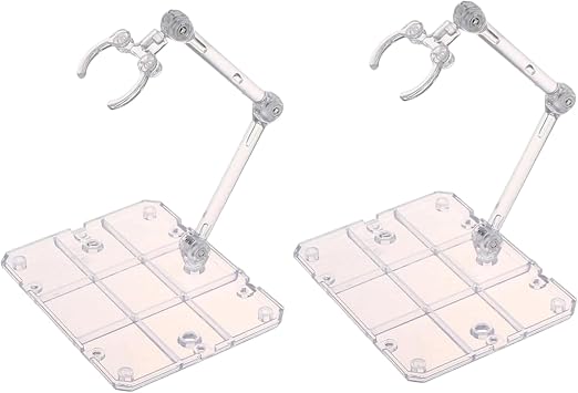 2Pcs Action Figure Stand, Doll Model Display Holder Base Doll Support Stand Compatible with HG RG SD SHF Gundam 1/144 Toy Collectible Display and Storage