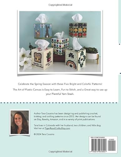 Tissue Box Covers for SPRING: 5 Plastic Canvas Patterns (Tiger Road Crafts)