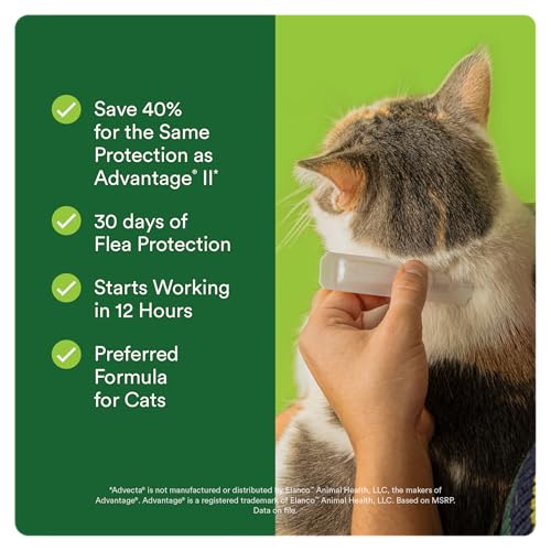 Advecta Plus Cat Flea Treatment 9+ lbs, Imidacloprid, 4-Month | Ideal for Large Cats 9+ lbs; Kills Adult Fleas in 12 hrs; 4-month supply; Breaks Flea Life Cycle - Image 5