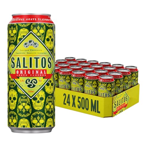 SALITOS Original Tequila Biermix 24 x 0 5l Dosen Einweg Biermischgetränk mit Tequila-Geschmack tropisch-fruchtige Note 5 9% Vol. Perfekt für einen Abend mit seinen Freunden