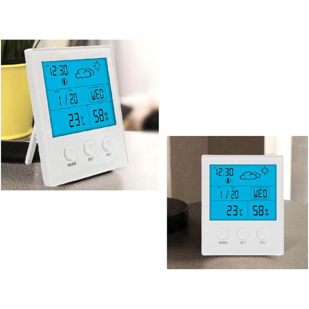 Electronic Thermometer Hygrometer High Precision Large Screen Temperature Hygrometer Indoor Baby Room Greenhouse Hygrometer(D)