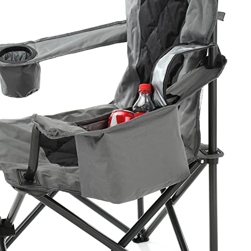 ARROWHEAD OUTDOOR Portable Deluxe Folding Camp Quad Chair w/Headrest, Glass & Cup Holders, Armest 6-can Cooler, Heavy Duty Carry Bag, 550 lbs Weight Capacity の商品画像 7