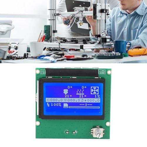 Écran LCD pour imprimante 12864 bleu avec panneau de commande et câble ruban