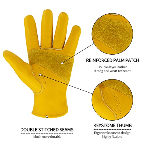 Leather-Work-Gloves-for-Men-Women-Reinforced-Durable-Gardening-GlovesCowhide-Work-GlovesPuncture-Cut-Resistant