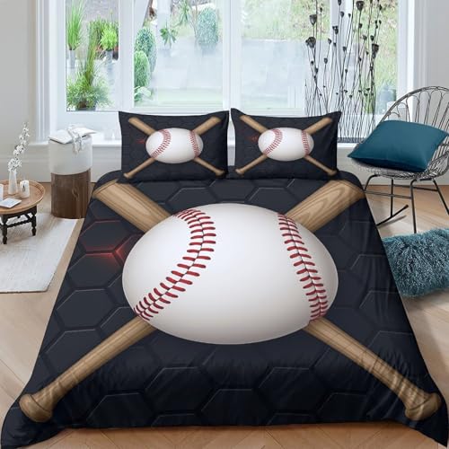 Housse de couette baseball 3D en microfibre premium de qualité supérieure - 4