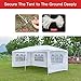 FDW Party Tent 10'x20' Outdoor Canopy Party Wedding Tent Garden Gazebo Pavilion Cater Events -4 Removable Sidewalls,White