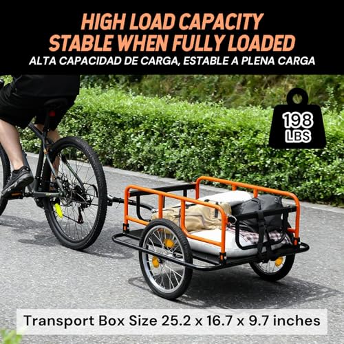 SEKAM Bike Cargo Trailer, 198 lbs Load Capacity, Foldable