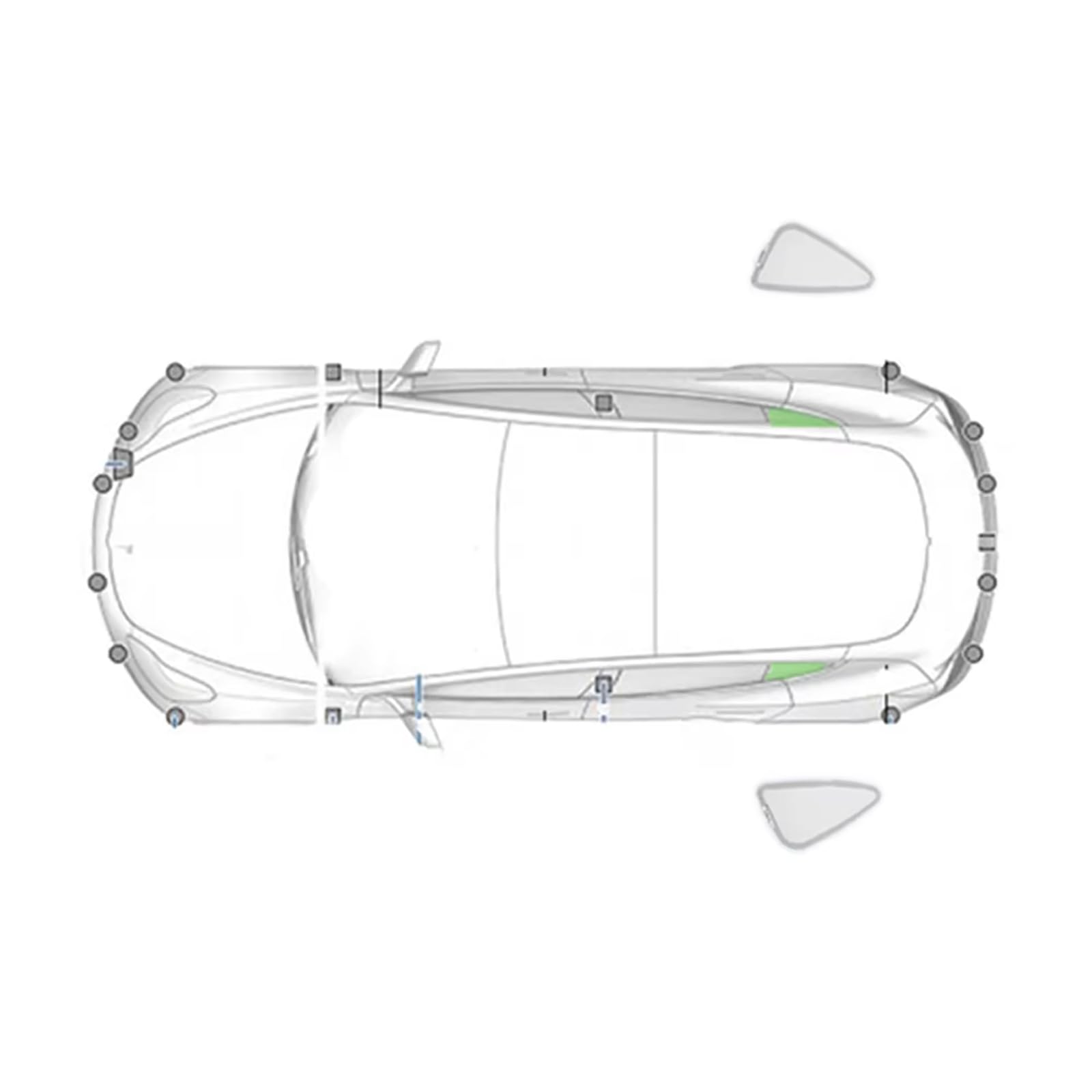 Car Window Shades for Toyota Fortuner 2006-2016,Privacy Sun Shade Set for Front Windshield Side and Rear Windows,Keep Your Car Cooler,Triangle 2PCS