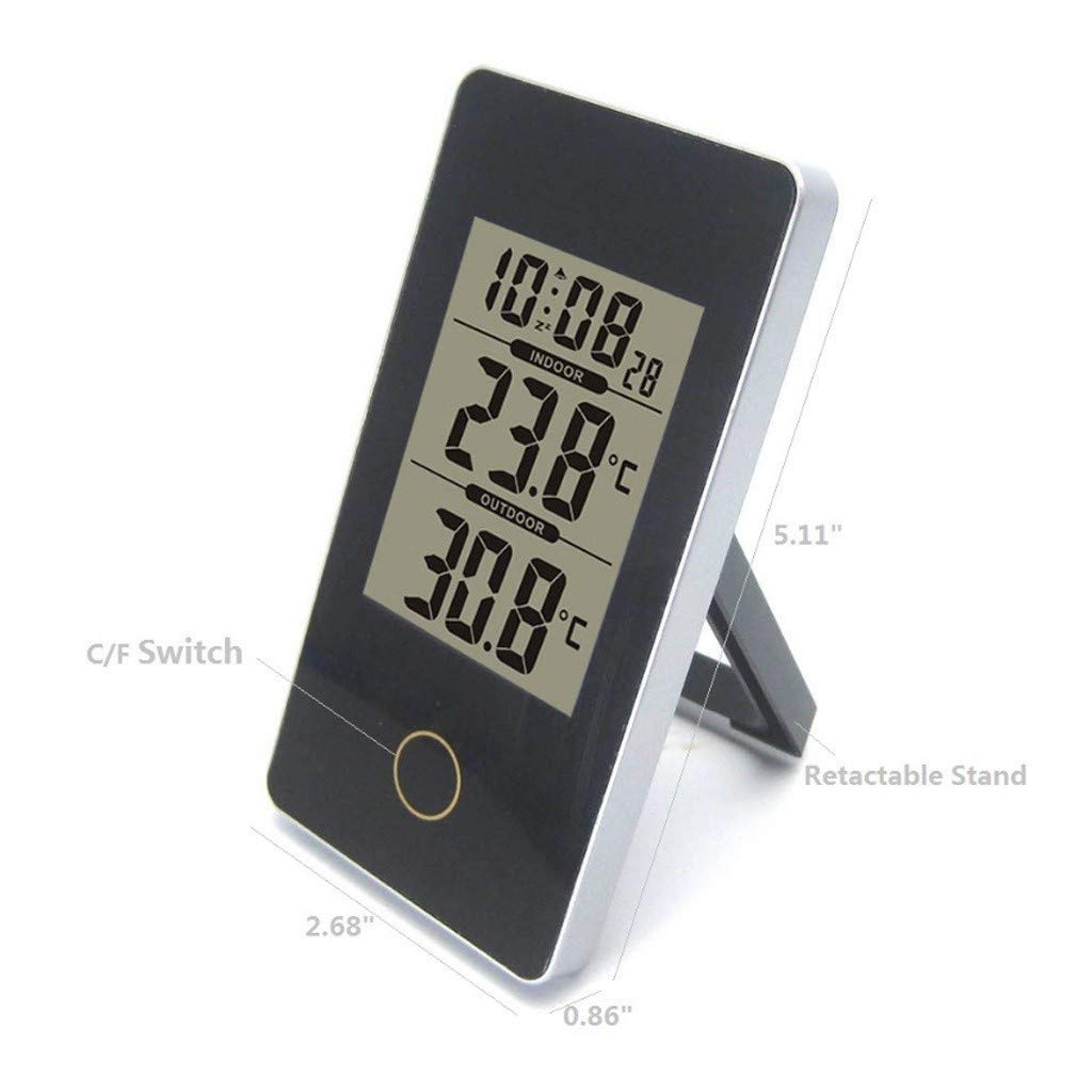 Multi-Funzione di Allarme LCD Digital Clock termometro elettronico termometro dell'interno Famiglia Stazione Meteo con retroilluminazione Display