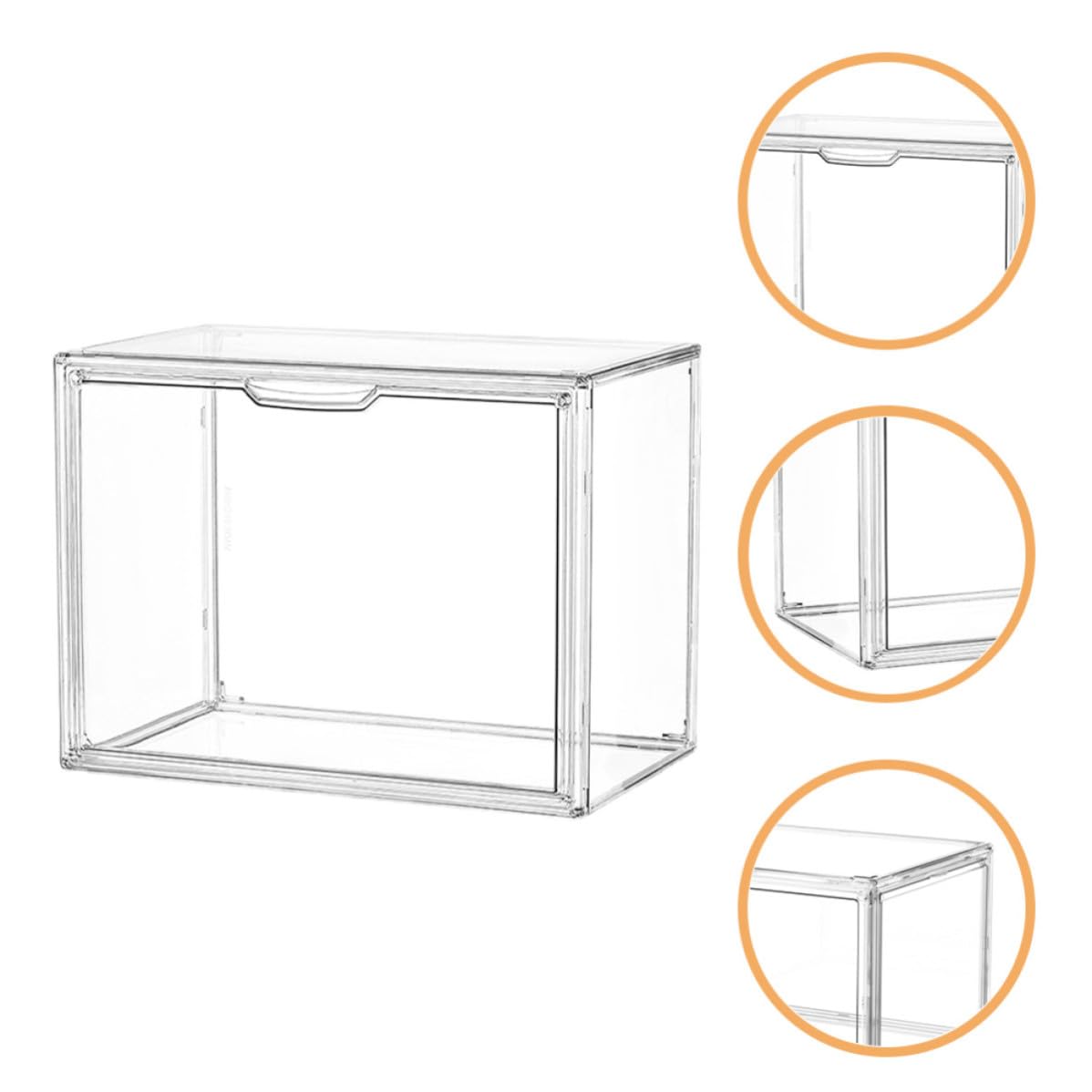 Contenitore per Libri in Plastica Coperchio Trasparente, Scatola di Stoccaggio Pratica e Versatile per Camera e Soggiorno, Design Semplice e Funzionale
