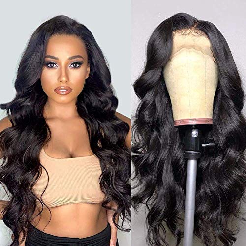 Lace Front Human Hair Wigs Body Wave Hair Wigs pre Plucked Hairline with Baby Hair Brazilian Human Hair Wigs Natural Color (16 inch, 13x4 Lace Front Wigs)
