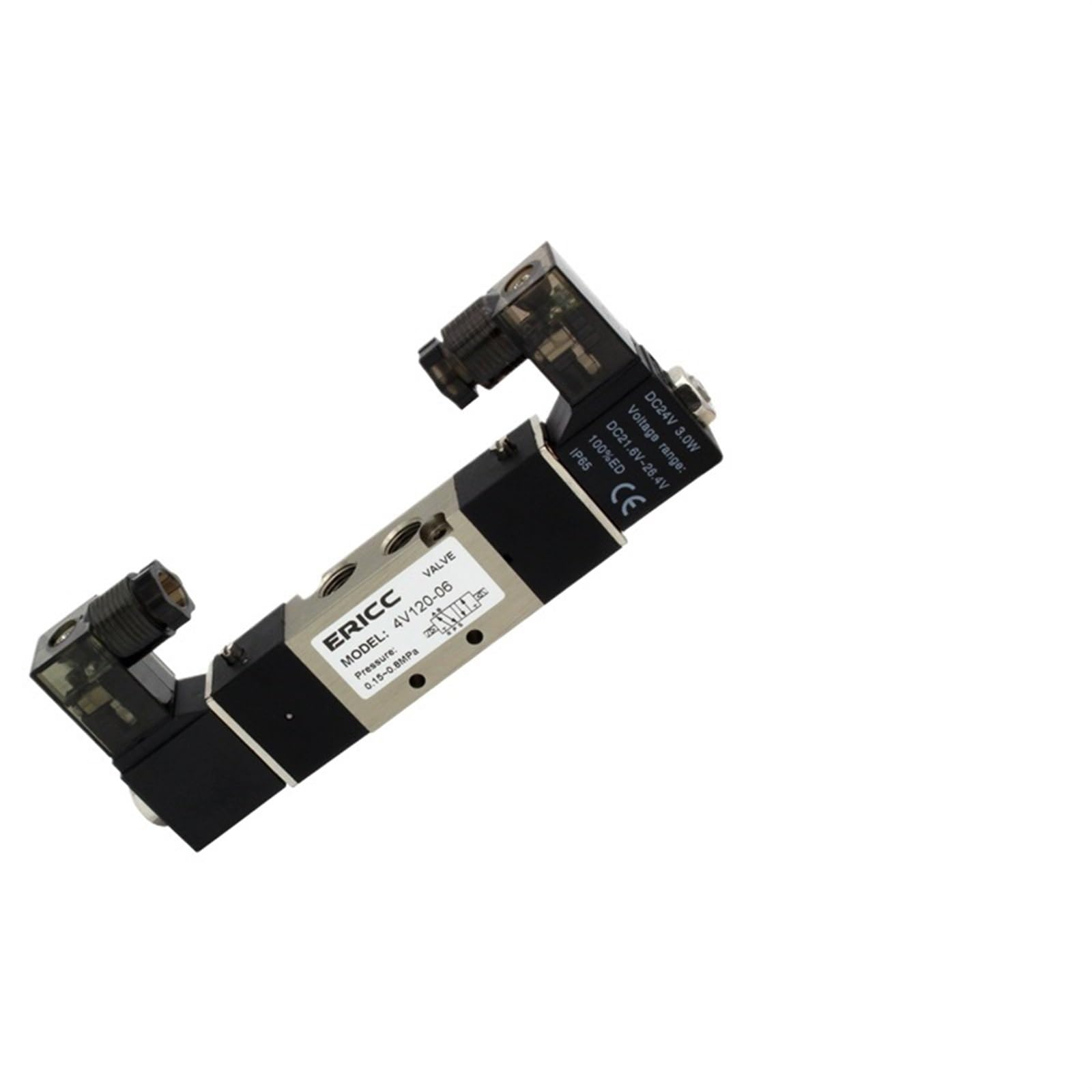 Électrovanne 4V120-06 évite les pannes d'air comprimé grâce à sa bobine DC12V réactive