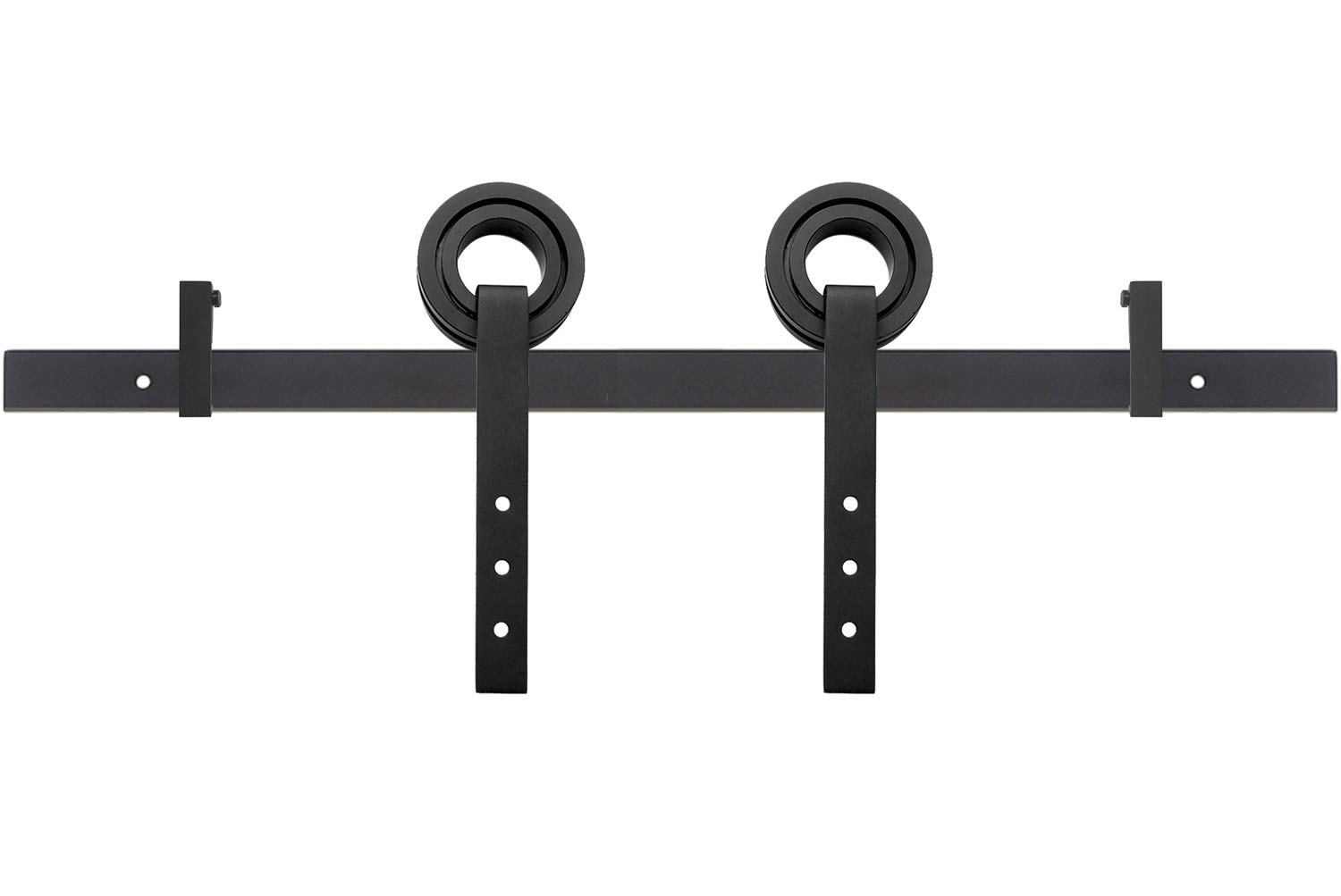 Miseno MBDH0505X60 60" Bearing Roller Strap Barn Door Hardware Kit - Black