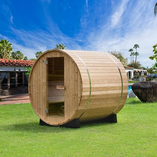 WOODBRIDGE 2-Person Luxury Finland Thermo Pine Barrel Sauna