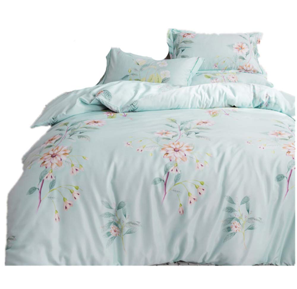Silk four-piece set et drap de lit en soie douce : ensemble de literie respirante et chaude