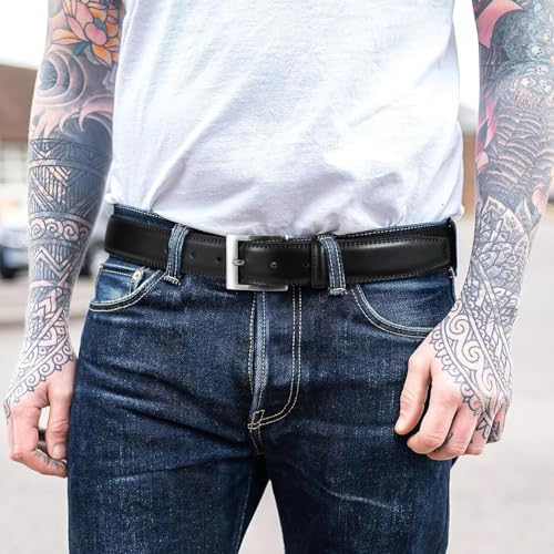 Men's Casual Genuine Leather Belt, Classic Handmade Dress Belts, Every Day Jeans Belt for Men Work Business3