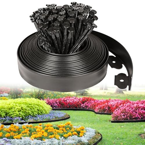 JERIA 2 Inch Tall 33 FT Garden Edging Kit with 45pcs...