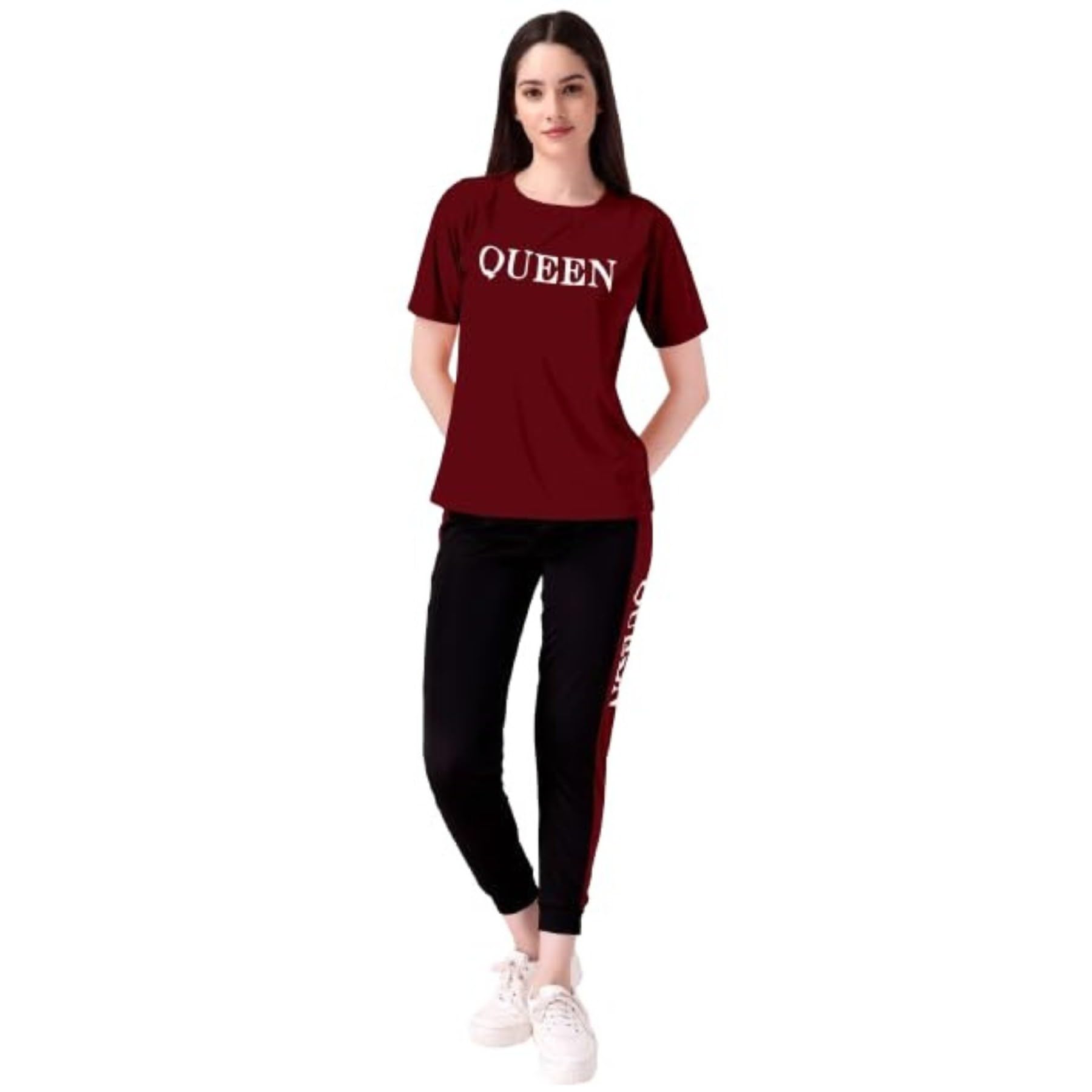 Women's Cotton Round Neck Tracksuits For Women - Comfortable Gym Wear For Women - Activewear Set For Yoga, Running, Jogging, Sports, Travel, Night Dress-image-37