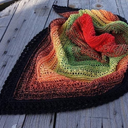 Image of Yarn Art Flowers 55% Cotton 45% Acrylic 250gr 1094yds Multicolor Rainbow Crochet Sport Yarn (267)