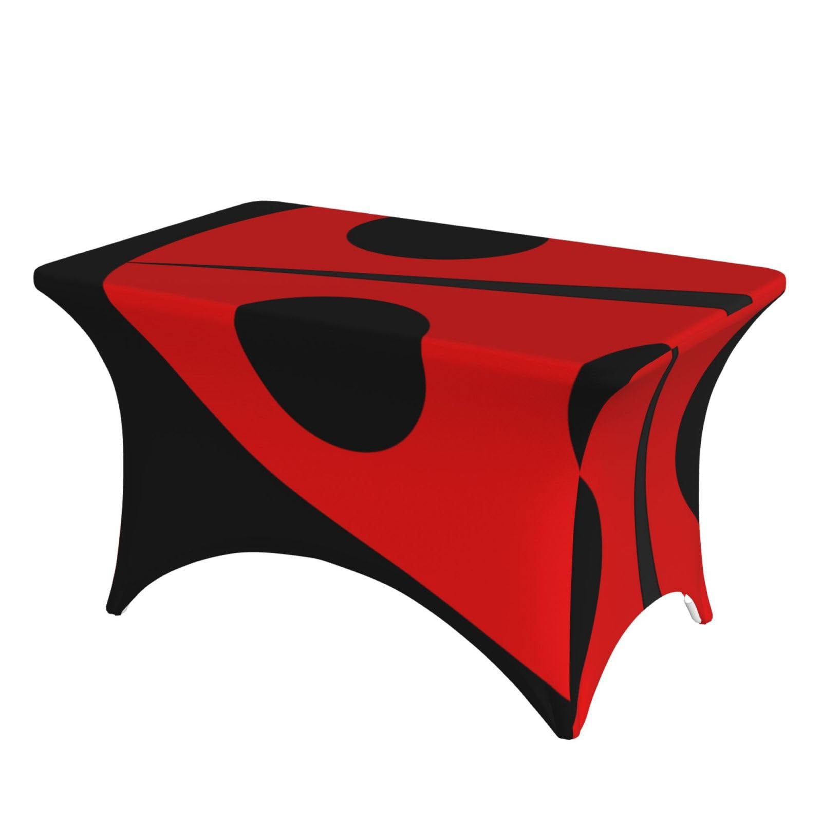 Dcehgew Ladybug 4Ft Spandex Rectangular Table Cloth, Printed Fitted Elastic Tablecloths Washable Table Cover For Event, Wedding, Banquet & Party