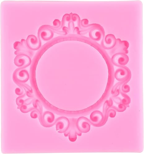 Miniatura 7 de Marcos de fotos Molde de silicona para marcos de fotos, moldes de fondant, moldes de estilo barroco, molde de marco de desplazamiento para