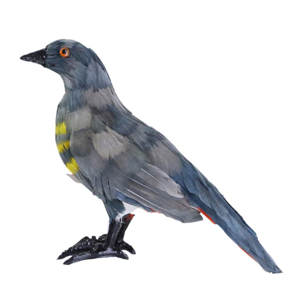 Milisten Simulated Bird Cuckoo Model Lifelike Realistic Artificial Feathered Bird Ornament for Home Display Photo Props Children Birthday